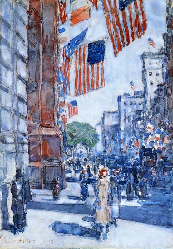 +1575 Childe Hassam, Flags, Fifth Avenue, 1918.jpg