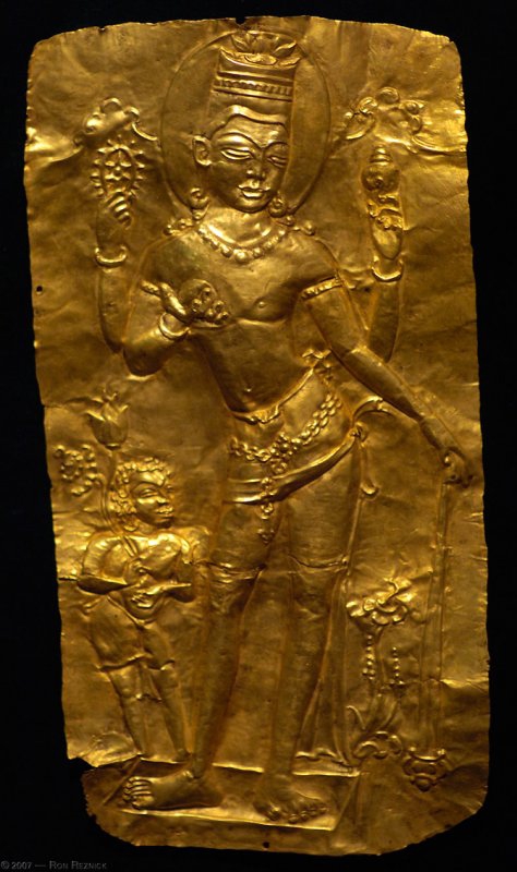 +454 Vishnu Gold Repousee, Thailand, c.700.jpg