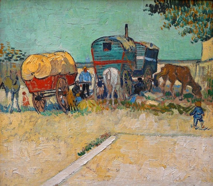 0 153b Van Gogh 1888 les roulottes bohémiens à  Arles.jpg