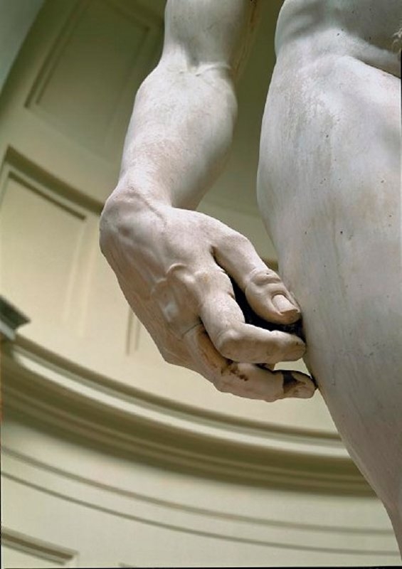 08 Michelangelo Buonarroti -main droite du David - 1501 Florence Italie.jpg