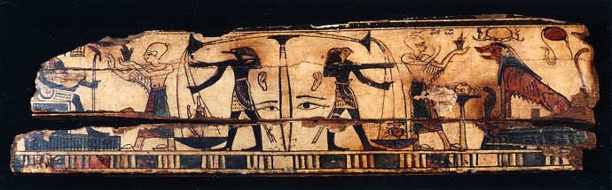 +941 art égyptien, la pesée des âmes période Ptolemaïque ou Romine, 330 BC - 30 AD.jpg