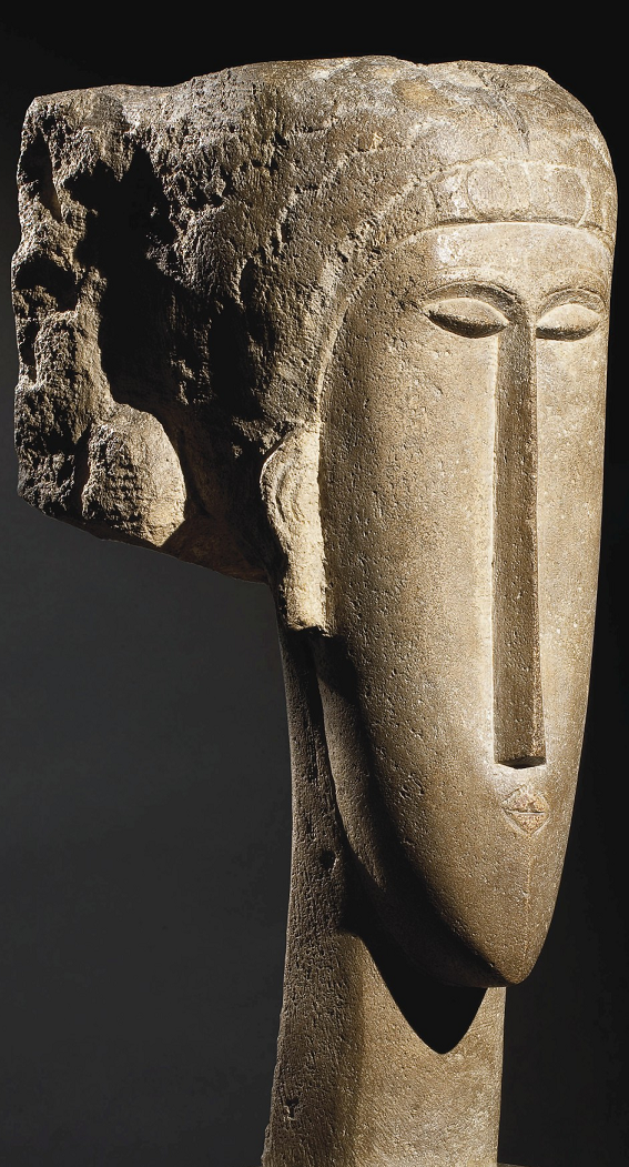 +295 Amedeo Modigliani Tête limestone sculpture, 1910-12.png