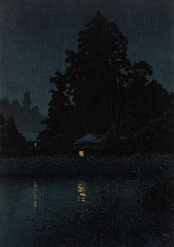 458b2 Kawase Hasui Night Rain At Omiya 1930.jpg