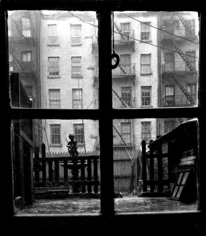 39 consuelo kanaga Window Pane with View of City Yard. New York, 1930s-40s..jpg