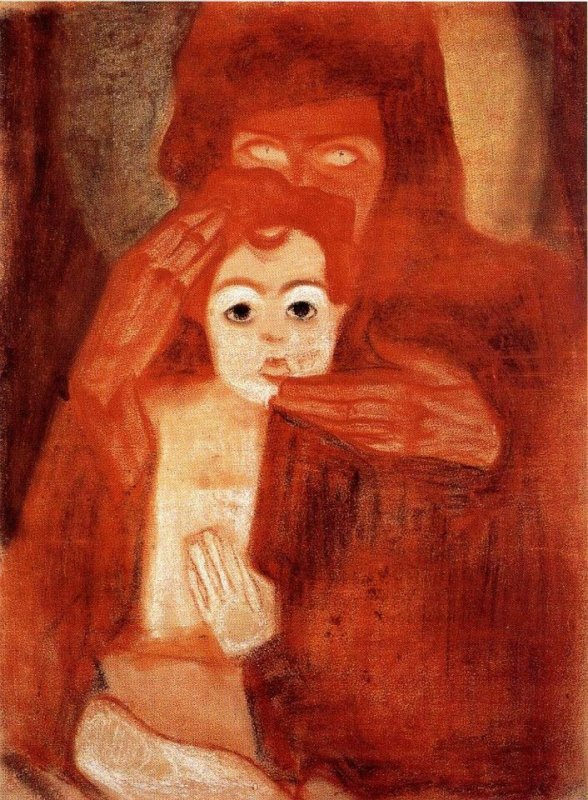 +1686 Egon Schiele, Madre e bambino - Mother and child (1908).jpg