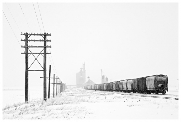 ++394 chuck kimmerle  Telephone Poles and Train Cars North Dakota.jpg